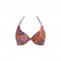 SANTIAGO NIGHTS merevítős nyakbakötős bikini felső - multi