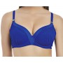 OTTAWA merevítős szivacsos bikini felső - kék