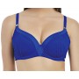 OTTAWA merevítős szivacsos bikini felső - kék