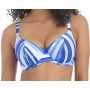 BALI BAY merevítős mélykivágású bikini felső - kék