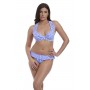 TOTALLY STRIPE fodros bikini alsó - kék