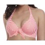 TOTALLY STRIPE merevítős nyakba kötős bikini felső