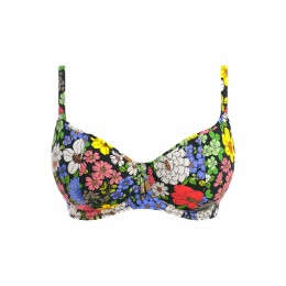 FLORAL HAZE merevítős szivacsos bikini felső