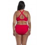INDIE merevítős mélykivágású bikini felső - piros
