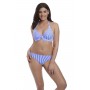 TOTALLY STRIPE merevítős nyakba kötős bikini felső - kék