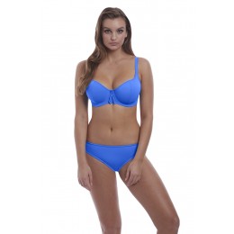REMIX merevítős szivacsos félkosaras bikini felső - kék