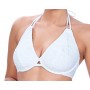 SUNDANCE merevítős nyakbakötős bikini felső - fehér