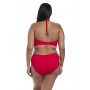 INDIE merevítős magas nyakú bikini felső - piros