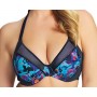 ABSTRACT merevítős mélykivágású multiway bikini felső