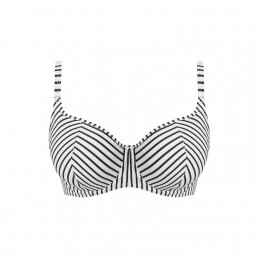 JEWEL COVE merevítős szivacsos bikini felső - fekete csíkos