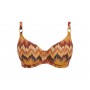 ARIZONA WAVE merevítős bikini felső - barna