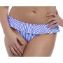 TOTALLY STRIPE fodros bikini alsó - kék