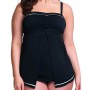 ESSENTIALS merevitő nélküli levehető pántos tankini felső