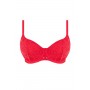 SUNDANCE merevítős szivacsos félkosaras bikini felső - piros