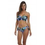PARADISE BAY merevítős levehető pántos bikini felső - kék