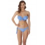 BEACH HUT merevítős levehető pántos bikini felső - világoskék