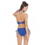 SUNDANCE merevítős szivacsos magasnyakú bikini felső - kék