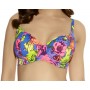 FLORAL POP merevítős szivacsos bikini felső